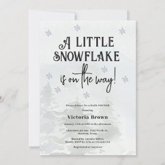 Winter Snowflakes Baby Shower Invitation