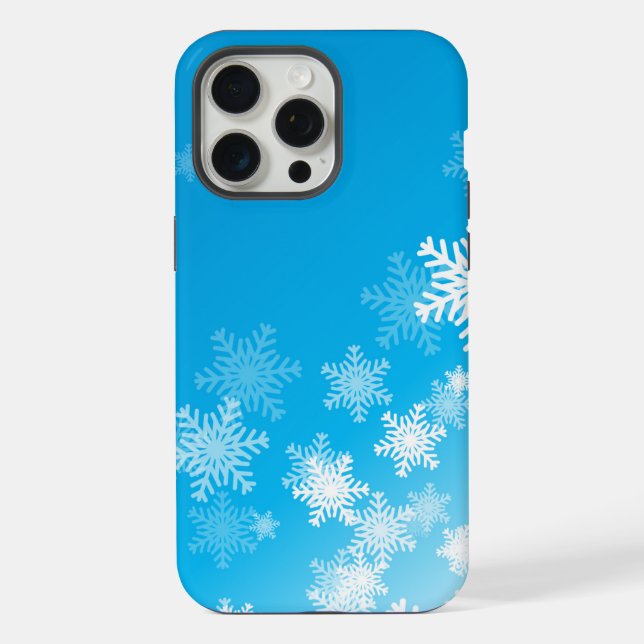 Winter Snowflakes Background iPhone Case (Back)