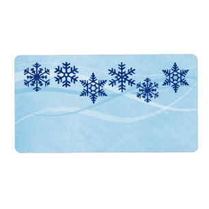 Winter Snowflakes Blank Shipping Labels