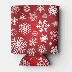 Winter Snowflakes Can Cooler