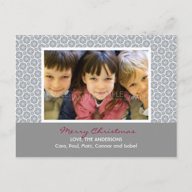 Winter Snowflakes :: Christmas Photo Postcard (Front)