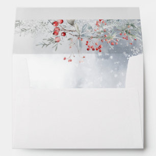 Winter snowflakes elegant Christmas Envelope