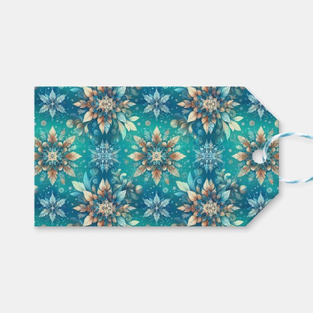 Winter Snowflakes  Gift Tags (Front (Horizontal))