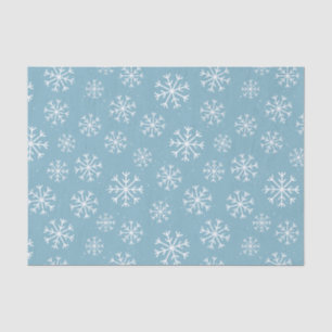Winter Snowflakes Icy Sky Blue Holiday Tissue Paper