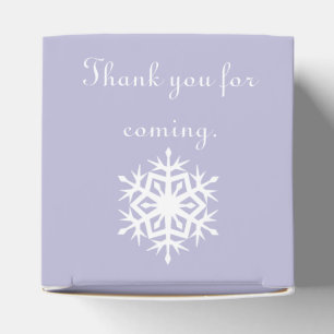 Winter Snowflakes in Lavender Favour Box