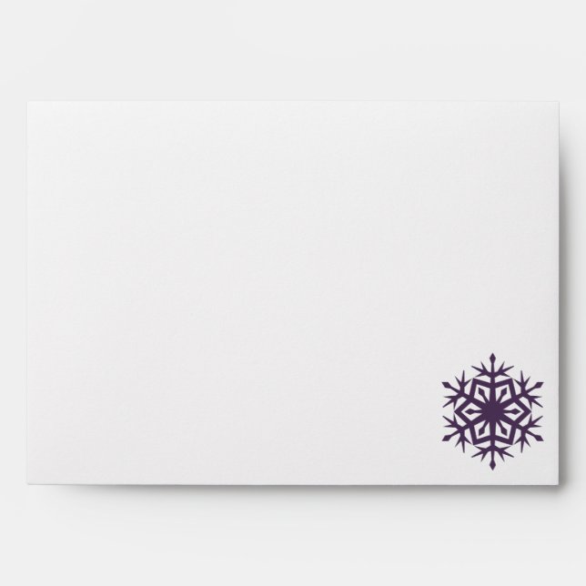 Winter Snowflakes in Purple Envelopes (Front)