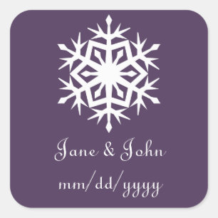 Winter Snowflakes in Purple Sticker
