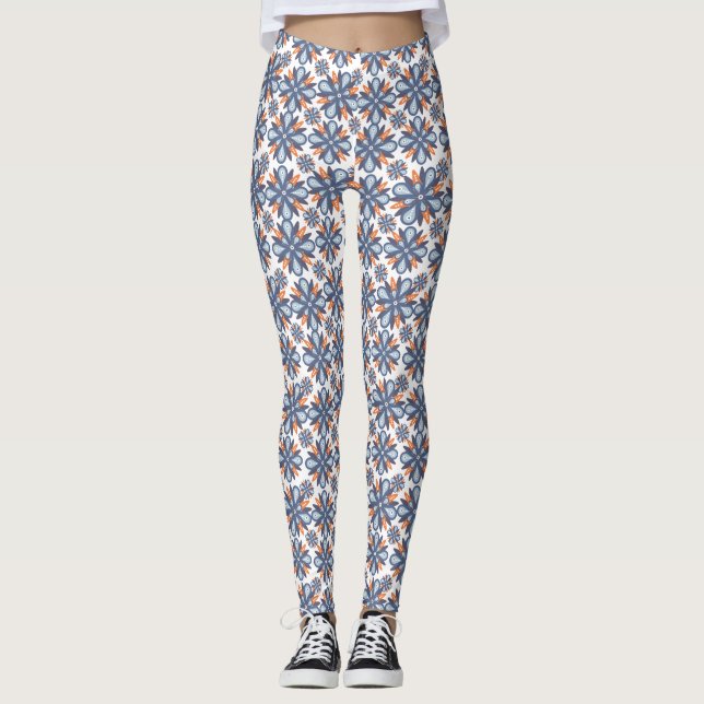 Winter snowflakes leggings (Front)