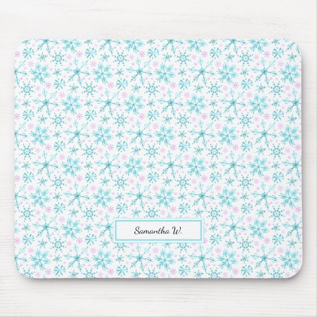 Winter Snowflakes Mouse Mat (Front)