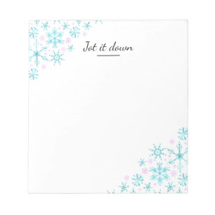 Winter Snowflakes Notepad