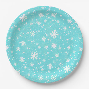 Winter Snowflakes Paper Party Plate, NEEDS INFO Plate