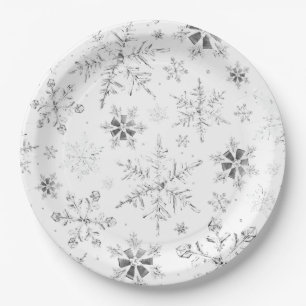 Winter Snowflakes Paper Plate