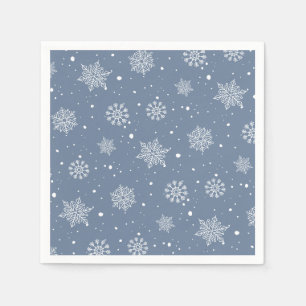 Winter Snowflakes Pattern Its Cold Outside  Napkin