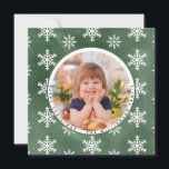 Winter Snowflakes Photo Family Name Christmas Card<br><div class="desc">Winter Snowflakes Photo Family Name Christmas Card features your beautiful photo surrounded by snowflakes and is personalised with "Merry Christmas" and your family name. What a lovely way to send out your holiday greetings this Christmas season. Our Christmas card template makes it so simple to customise your card. If you...</div>