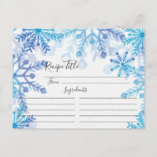 Winter Snowflakes Recipe Card