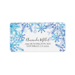 Winter Snowflakes Return Address Label