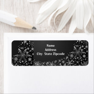 Winter Snowflakes Return Address Label