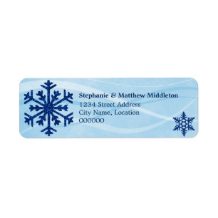 Winter Snowflakes Return Address Labels