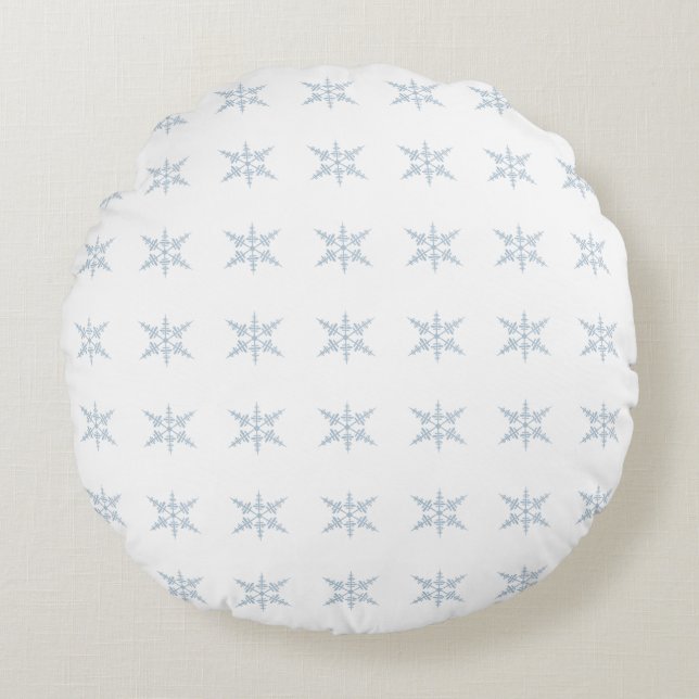 Winter Snowflakes Round Cushion (Front)