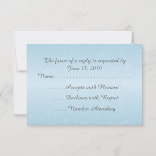 Winter Snowflakes RSVP Cards