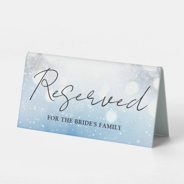 Winter Snowflakes Script Reserved (Back)