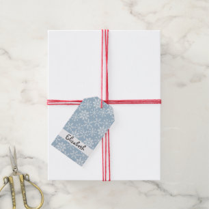 Winter SNOWFLAKES seamless pattern + your ideas Gift Tags