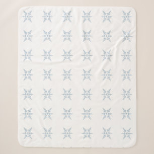 Winter Snowflakes Sherpa Blanket