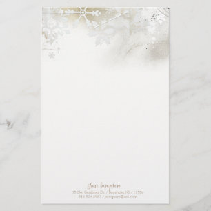 Winter snowflakes stationery
