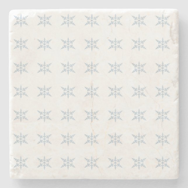 Winter Snowflakes  Stone Coaster (Front)