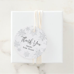 Winter Snowflakes Thank You Favour Tags