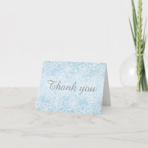 Winter Snowflakes Thank You Note Card