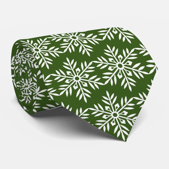 Winter Snowflakes Tie (Rolled)