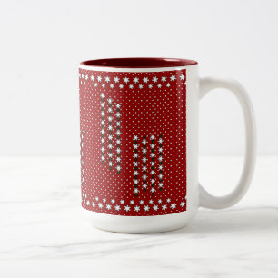 Winter Snowflakes Two-Tone Coffee Mug