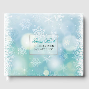 Winter Snowflakes Wedding Guest Book