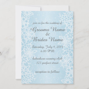 Winter Snowflakes Wedding Invitation
