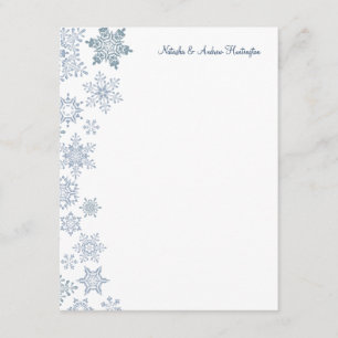 Winter Snowflakes Wedding Thank You Card