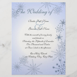 Winter Snowflakes Winter Ice Blue Invitation