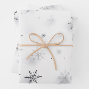 Winter snowflakes  wrapping paper sheet