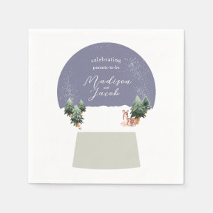 Winter Snowglobe Baby Shower Napkin