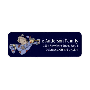 Winter Snowman Angel Return Address Labels