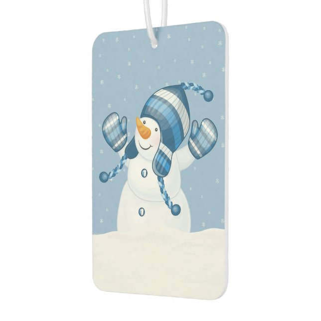 Winter Snowman Car Air Freshener (Left)