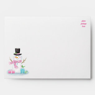 Winter Snowman Christmas Envelope