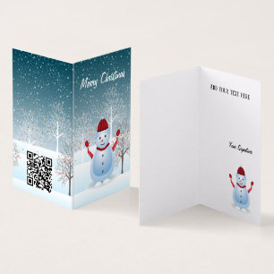 Winter Snowman Christmas Greeting Card 