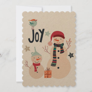 Winter Snowman Christmas Scandinavian Card