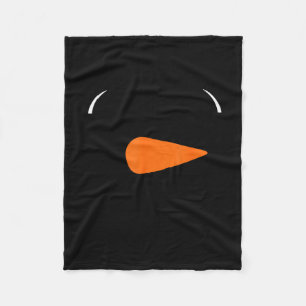 Winter Snowman Face Eyelashes Christmas Xmas For B Fleece Blanket