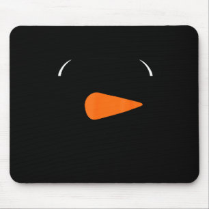 Winter Snowman Face Eyelashes Christmas Xmas For B Mouse Mat