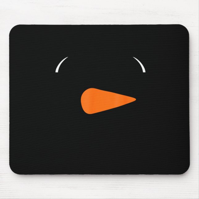 Winter Snowman Face Eyelashes Christmas Xmas For B Mouse Mat (Front)