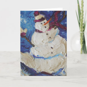 Winter Snowman Greeting Card