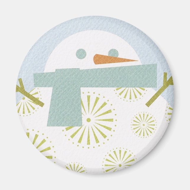 Winter Snowman Magnet (Front)