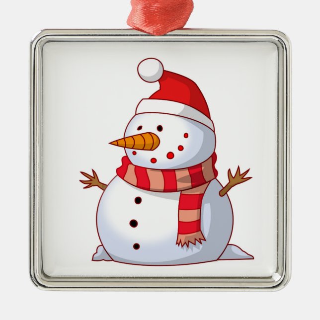 WINTER SNOWMAN METAL TREE DECORATION (Front)